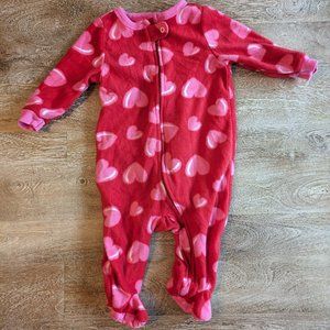 Leveret Footed Fleece Jammies - Girls Size 6-12 months